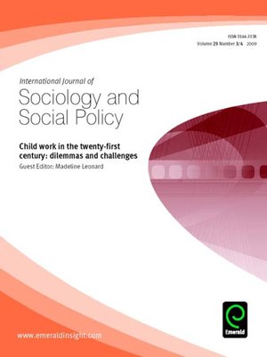 cover image of International Journal of Sociology and Social Policy, Volume 29, Issue 3 & 4